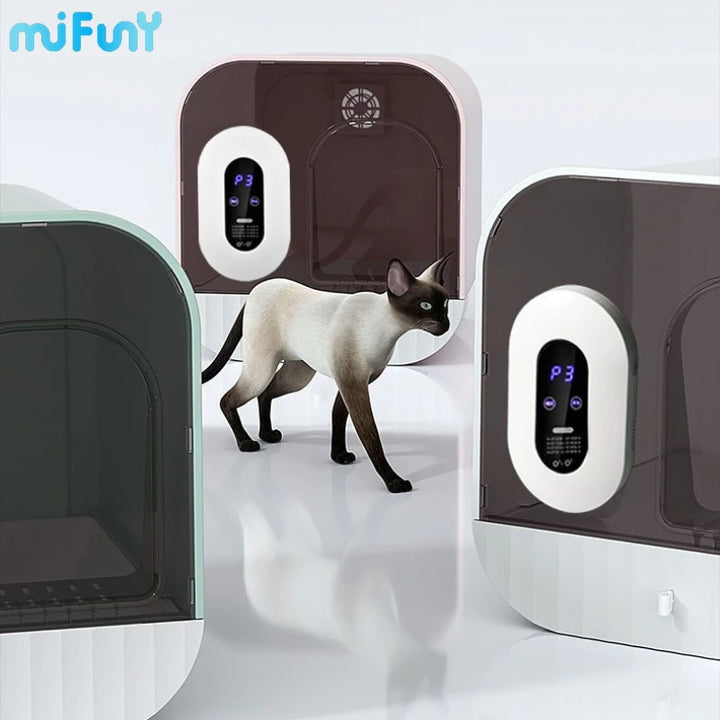 MiFuny Cat Litter Box Automatic Deodorization Negative Ion Smart Cat Toilet Anti Sling Cat Litter Drawer Disinfect Pet Supplies