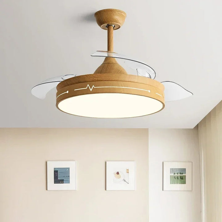 Ceiling Fan Light Hidden DC Moter The bedroom Restaurant Living Room Household  Ceiling Fan With Light And Control Fan Llights