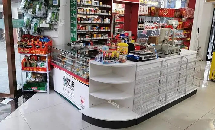 Supermarket checkout counter Convenience store corner bar counter