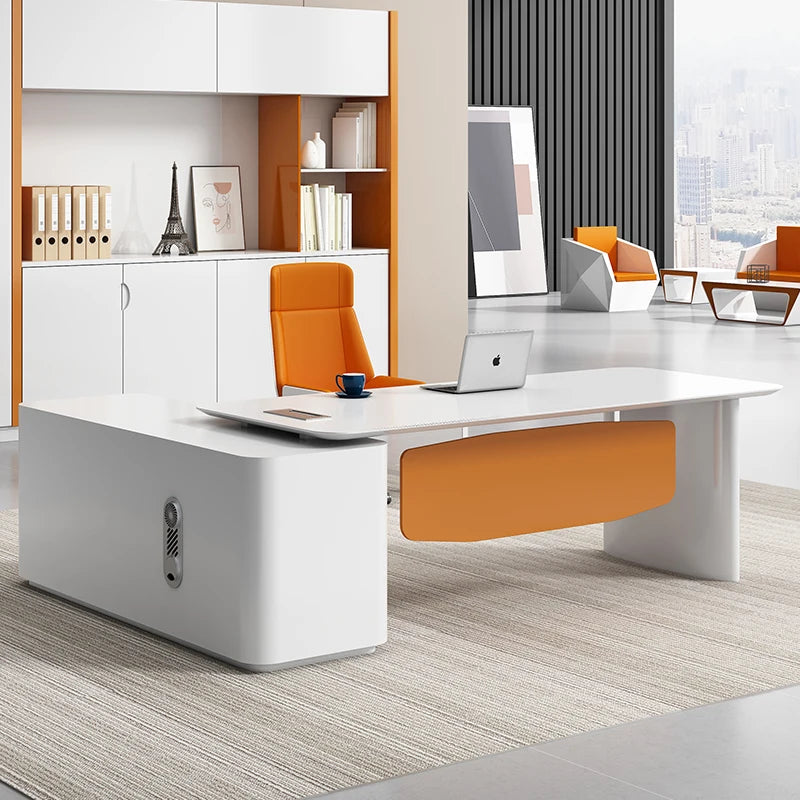 Modern L Shape Computer Desks Writing Electric School  Executive Office Desk Wood Bedroom Mesa Ordenador Rustic Furniture