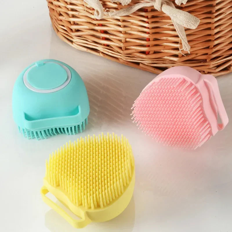 Pet Dog Bath Massage Brush Comb Bathroom Shower Grooming Shampoo Dispenser Cleaning Gloves Multibrush for Dogs Cats Accessories