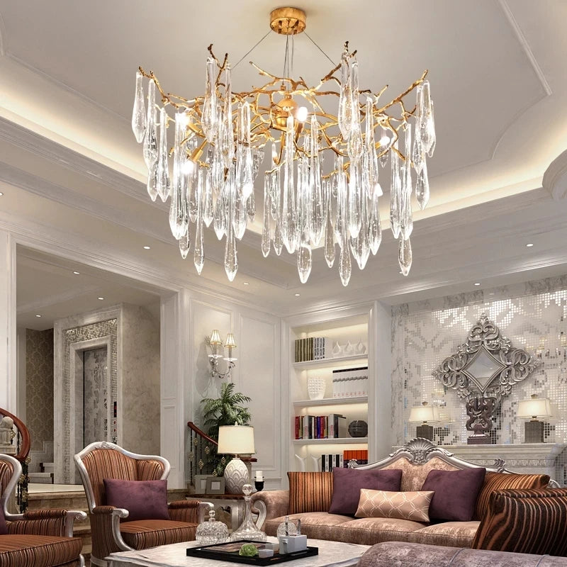 Modern Bubble Crystal Chandelier Luxury Pendant Lamp for Living Room Bedroom Decoration Restaurant Light Water Drop Chandelier