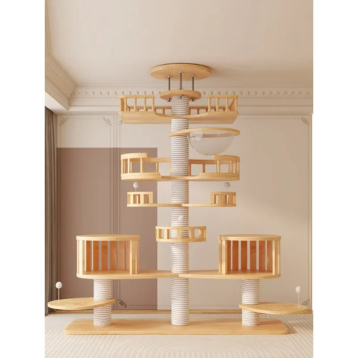 Large Multifunctional Sisal Post Multi-Story Cat Tree House Tower Cat Scratching Board Castle for Cats Pet Climbing Toy