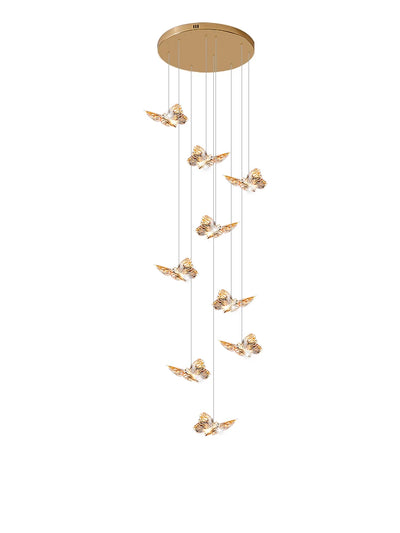 Staircase Butterfly Hanging Lamps Lighting for the Living room will Ceiling Stairs Loft Light Modern Pendant Lamp and Chandelier