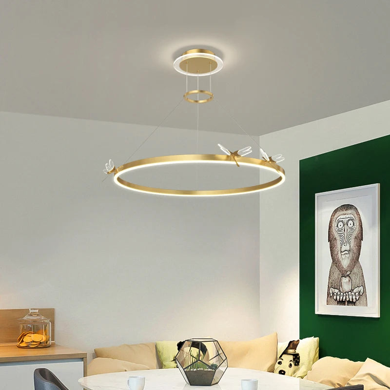 LED Ceiling Chandelier for Annular Dining Lighting Pendant Lamp Living Decoration Hanging Home Lamps Indoor Lighting