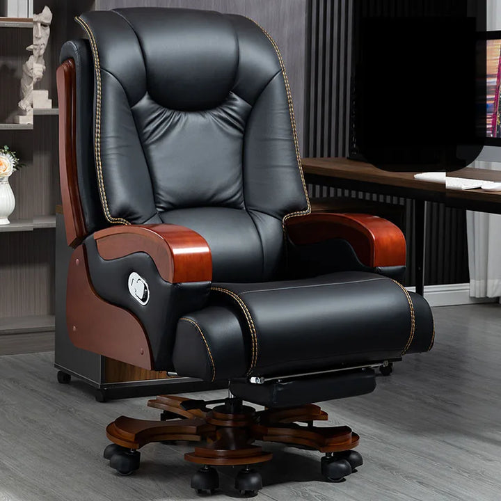 Recliner Swivel Office Chair Individual Mobile Executive Leather Wheels Office Chair Armrest Sillas De Oficina Home Furniture