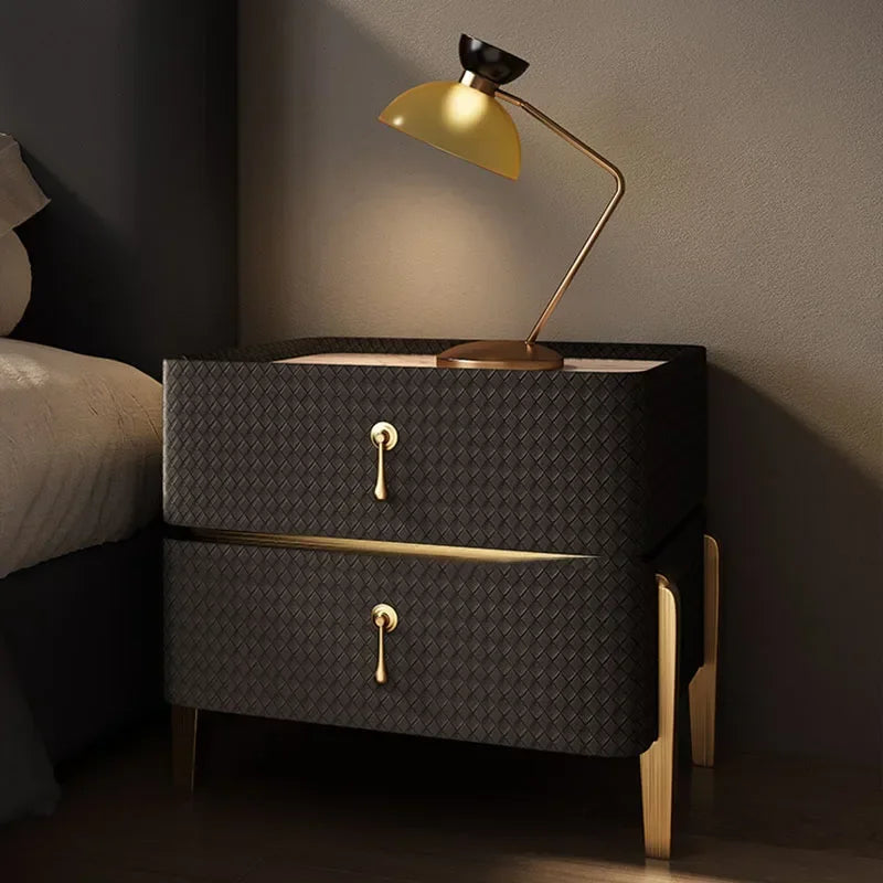 Luxury Nightstands Cabinet Storage Wooden Bedroom Coffee Tables Drawers Indoor Designer Square Muebles Minimalist Furniture