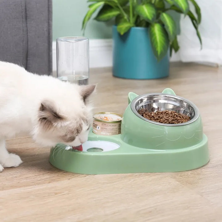 Automatic Feeder for Cats Water Bowl Dispenser Food Dispenser Pet Products Drinking Fountain Kibble Accessories