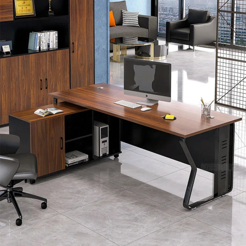 Boss Simplicity Office Desks Modern Charge Manager Steel Frame Office Desks Computer Mesa Escritorio Working Equipment QF50OD