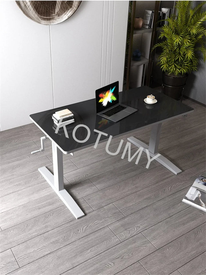 Hand Vertical Elevating Office Table Adjustable Frame Height Vertical Office Table Ergonomic Memory Control Home Office Table