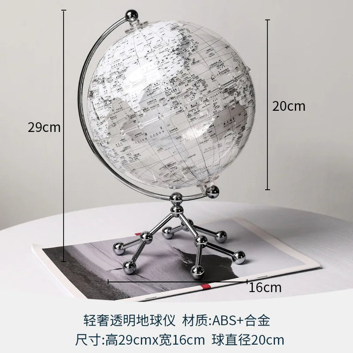 Transparent Globe Decoration Light Luxury High-End Home Living Room Tv Wine Cabinet Office Desktop Study Cabinet Decoration Kids