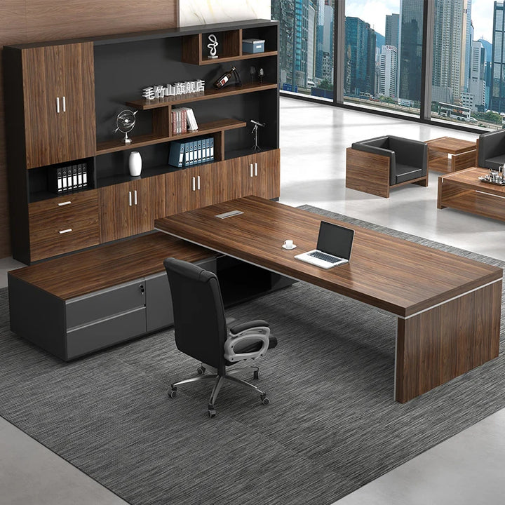 Conference L Shaped Office Desks Workbench Drawers Gaming Organizers Computer Desks Dark Storage Escritorios Oficina Furniture