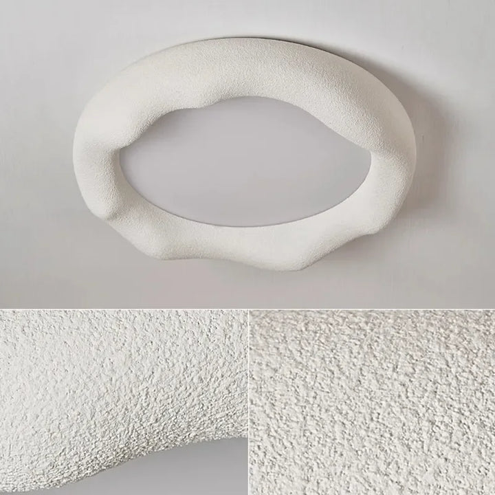 Nordic Wabi Sabi Cloud Light Ceiling Cream Style Baby Room Light Minimalist Living Room Bedroom Eye-care Resin Ceiling Lamp