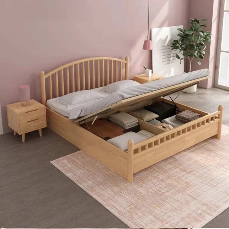 Luxury Double Tatami Daybed Floor Modern Nordic Sex Bedroom Camping Doll Lash Wooden Bed Living Room Chambre Home Furniture