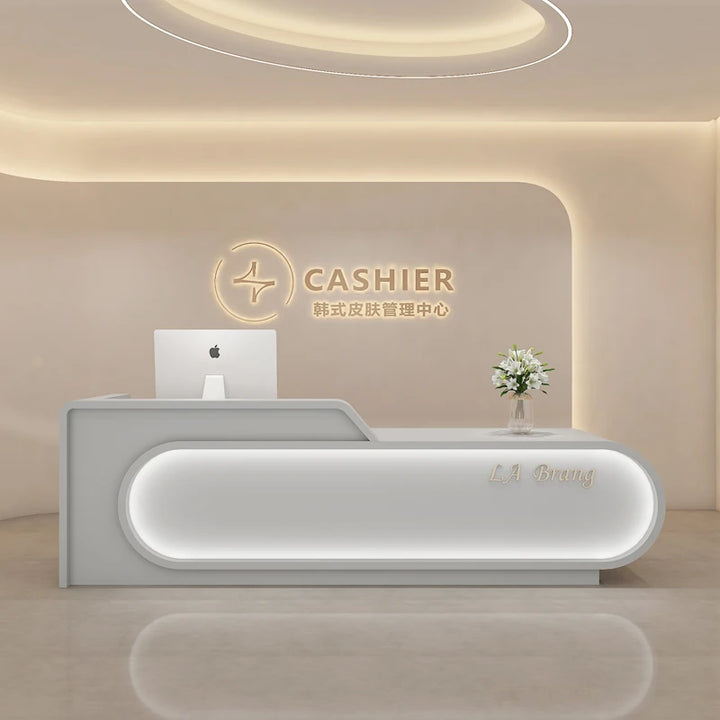 Luxury Garden Reception Desks Mobile Closet Hospital Modern Siting Cashier Table Mobile Mesa De Escritorio Luxury Furniture