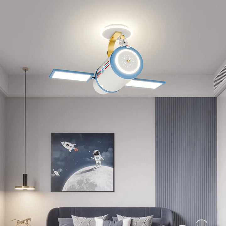 Modern Spacecraft Astronaut Led Ceiling Lamp Indoor Lighting For Kids Bedroom Child Nursery Home Decor Cartoon Boys Light