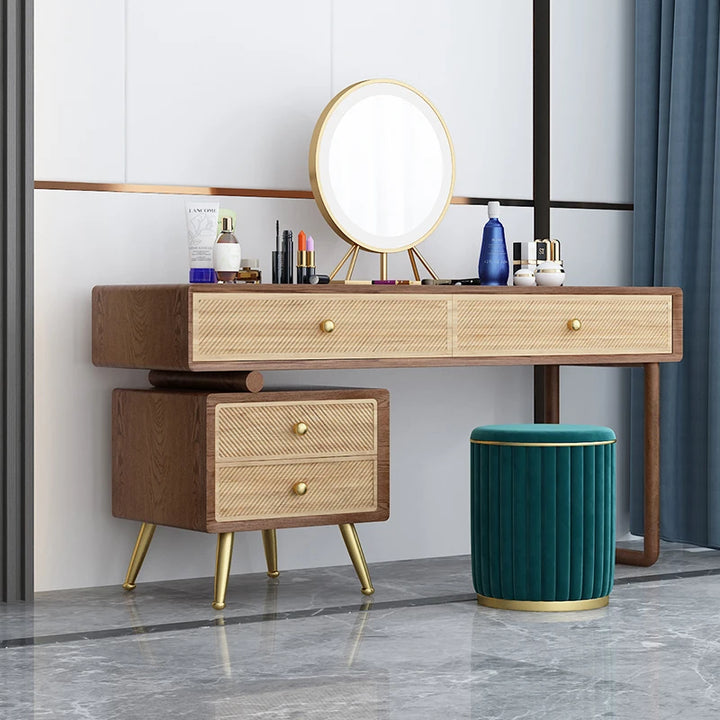 Modern Bedroom Vanity Table Multi Functional Wooden Office Vanity Table Study Simple Makeup Tocador Mueble Home Furniture YY50VT