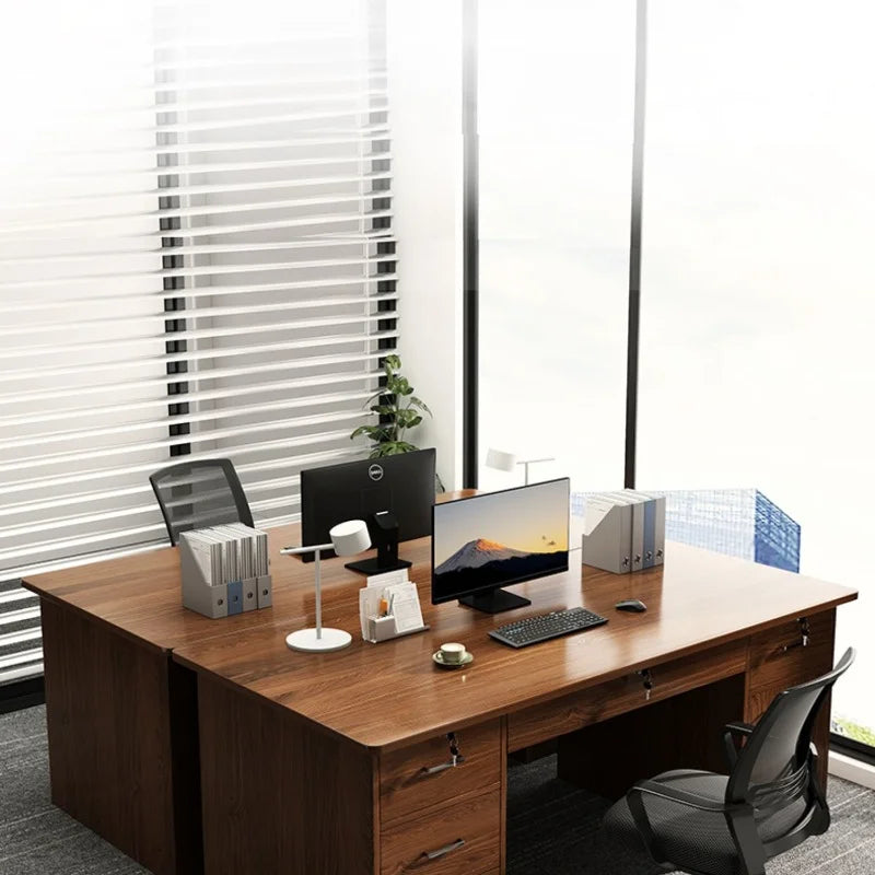 Table Workbench Office Desks Staff Computer Modern Boss Office Desks Study Secretaire Escritorio Ordenador Work Furniture QF50OD