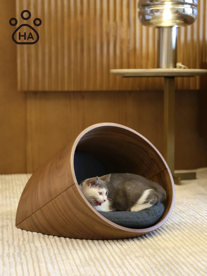 HomeAire Cat Bed Luxury House Comfortable Wooden Furniture Dog Suppliles Pet Accessories