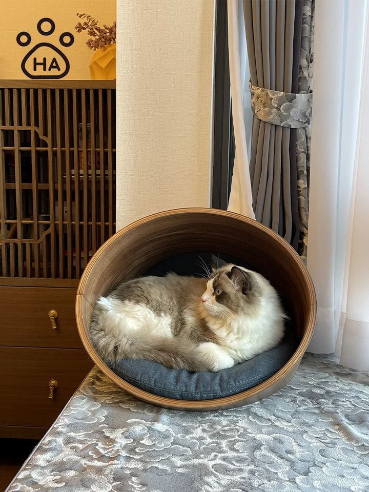 HomeAire Cat Bed Luxury House Comfortable Wooden Furniture Dog Suppliles Pet Accessories