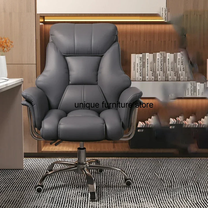 Leather Computer Chair Chaise Gaming Recliner Bedroom Executive Chair Office Reading Footrest Silla De Oficina Desk Furniture