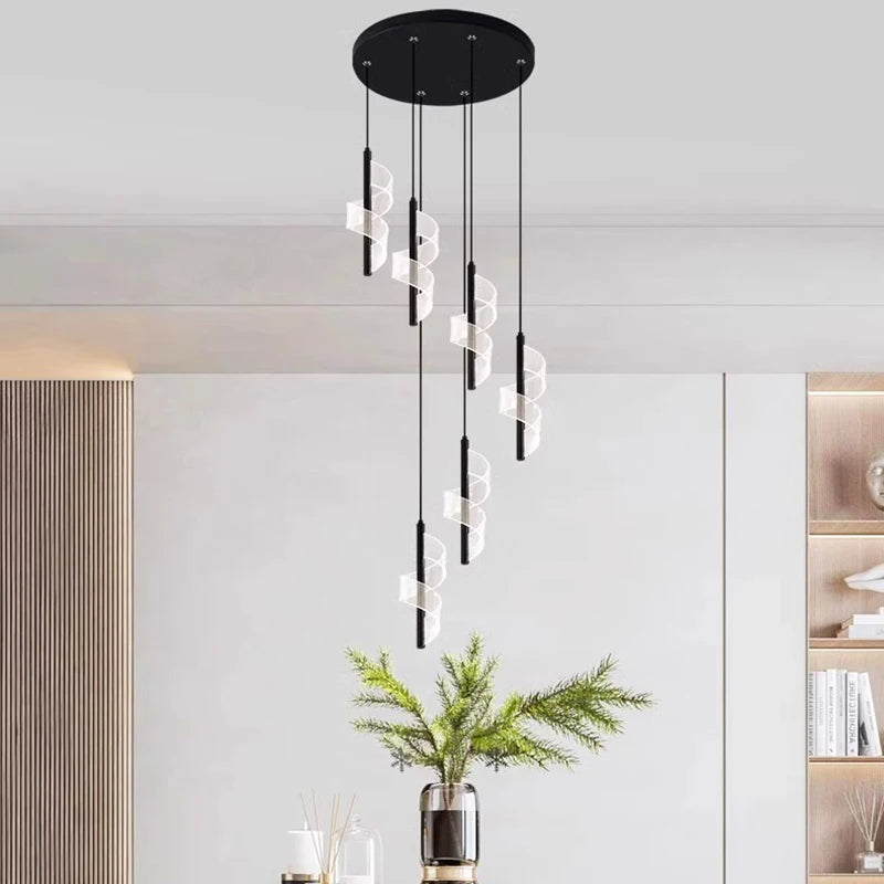 Nordic home decoration, stair chandelier, living room bedroom and dining room Pendant lights, ceiling light, indoor lighting