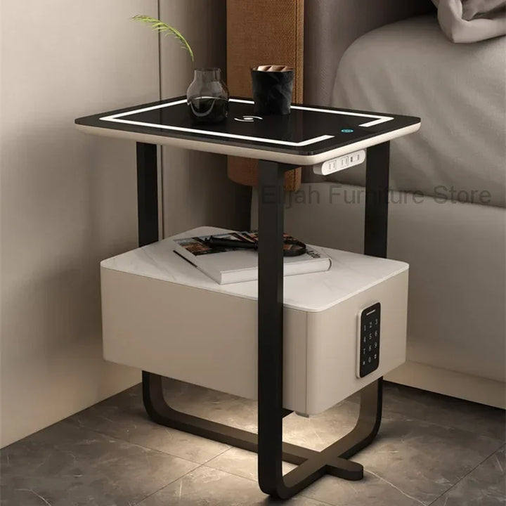 Side Table Comfortable Nightstands Bedroom Drawers Created Smart Bedside Tables Dressers Szafka Nocna Nordic Furniture TY25XP