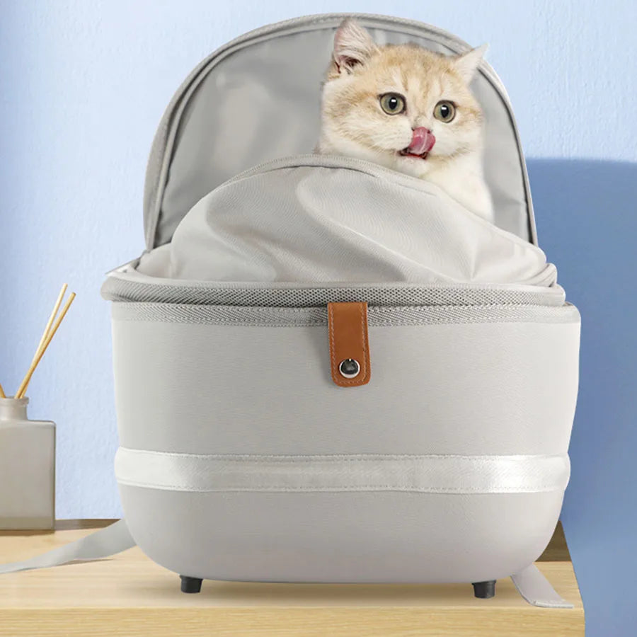 Travel Cat Carrier Backpack Portable Large Big Creative Double Cat Carrier Outdoor Breathable Olastic Luxury Mochila Gato Pet