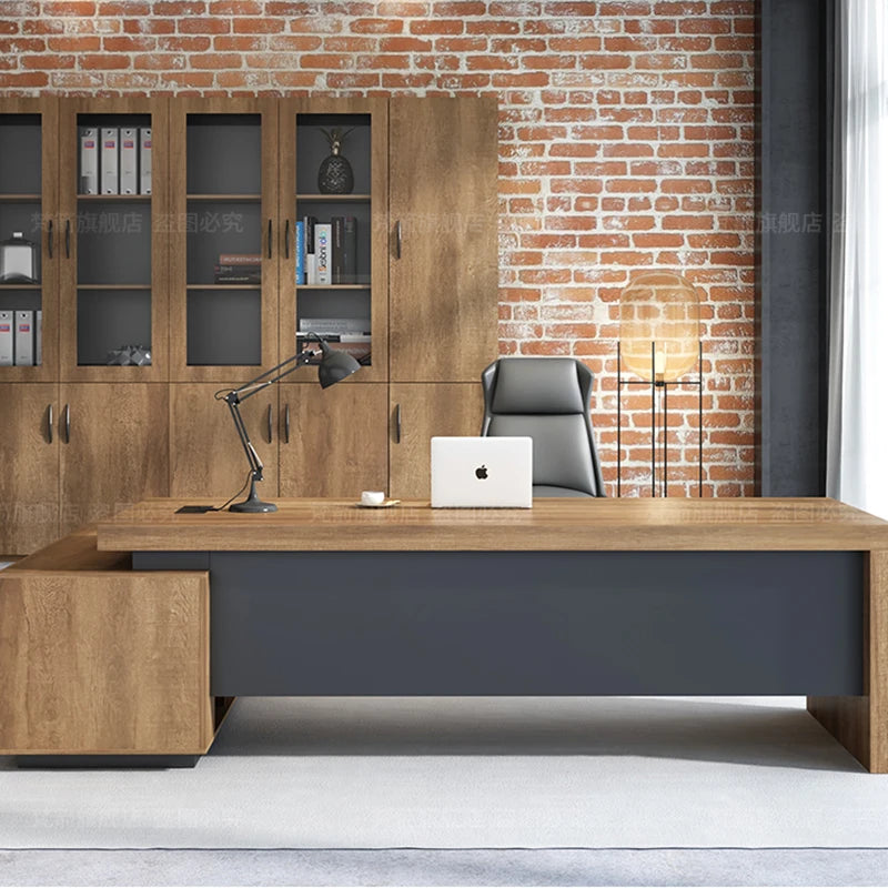 Corner Computer Executive Desk Luxury Drawers L Shape Office Desk Workstation Modern Escritorios De Oficina Luxury Furniture