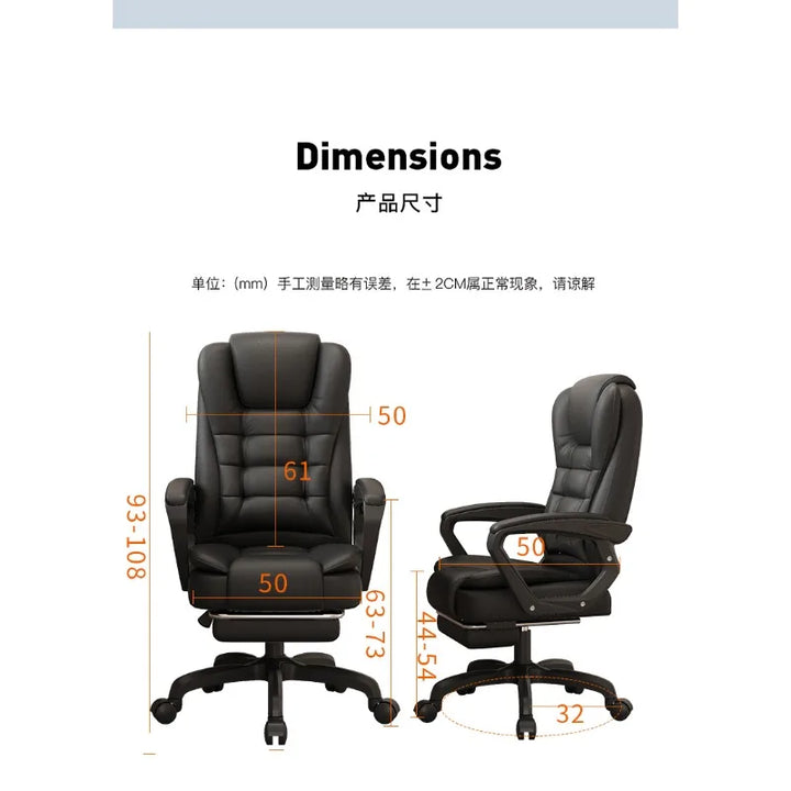 Gaming Pc Computer Ofice Chair Leather Gamer Luxury Comfort Ofice Chair Recliner Zero Gravity Sillas Escritorio Rome Furniture