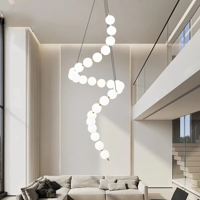 Nordic home decoration, stair chandelier, living room and dining room Pendant lights, ceiling light, indoor lighting