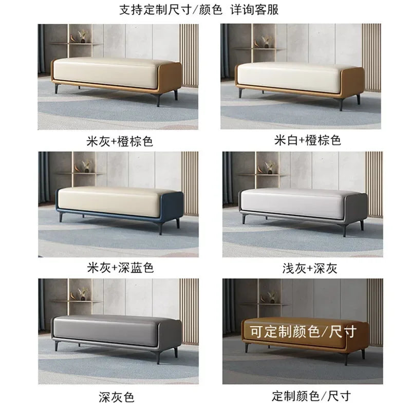 Italian Luxury Stools Bedroom Bed End Ottomans Nordic Living Room Shoe Changing Stool Clothing Store Bench Sofa Step Stool