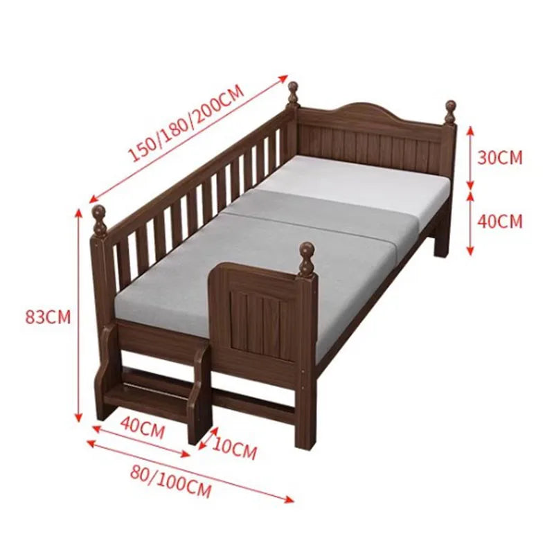 Single Sleeping Beds Children Girls Safety Bumper Floor Fashion Kids Beds Wooden Beauty Camas Dormitorio Bedroom Furniture