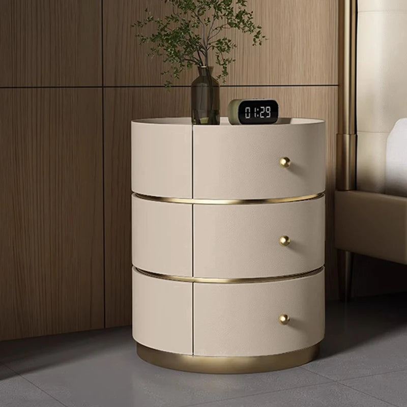 Modern Morocco Round Nightstands - Minimalist Luxury Multifunctional Organizers