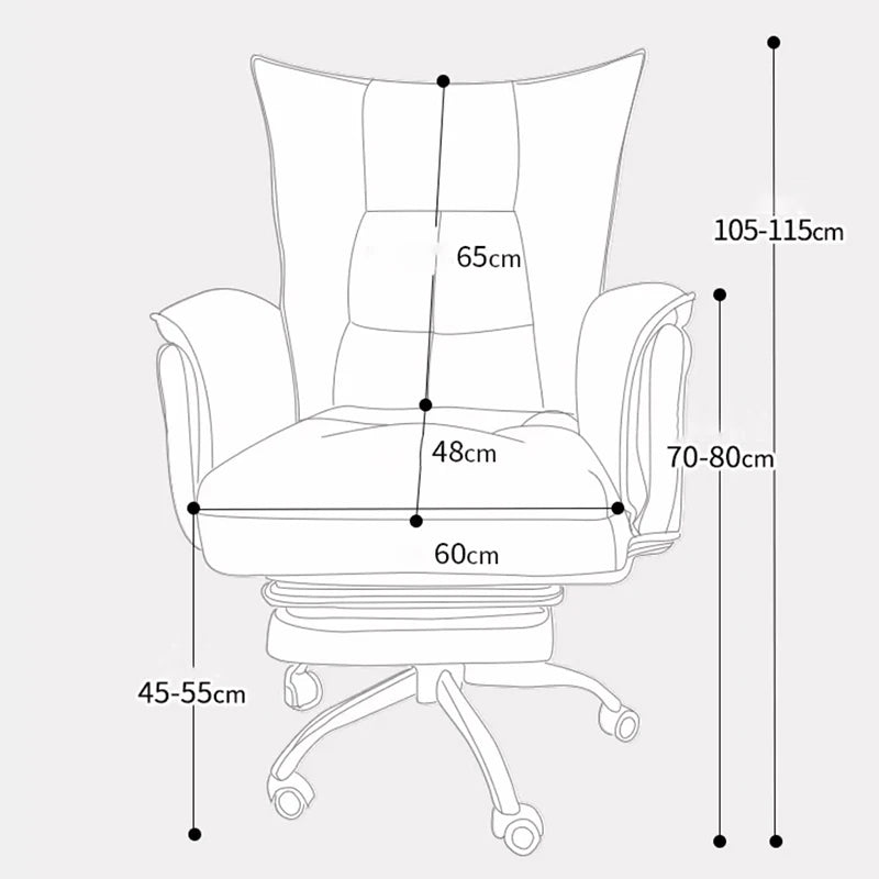 Stylish White Office Chair Comfortable Footrest Swivel ﻿pillow Gaming Chair Modern High Back Chaise De Bureau Office Furniture