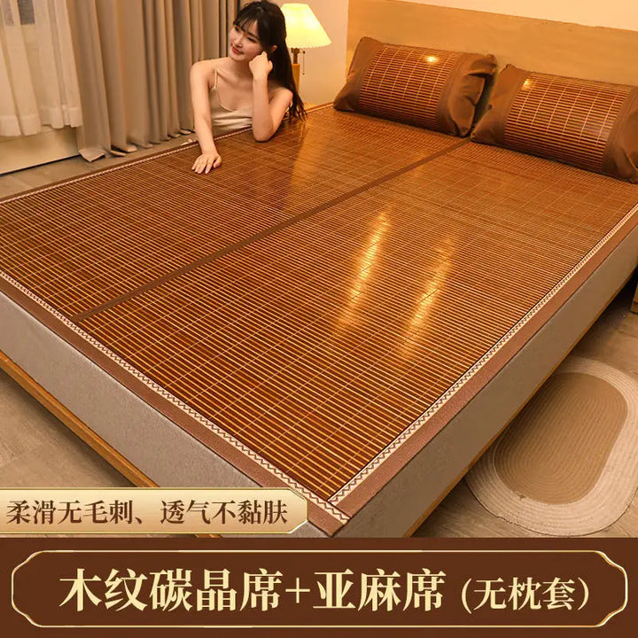 Mat Bamboo mat summer straw mat ice silk mat student dormitory single bed both winter and summer collapsible bed mat