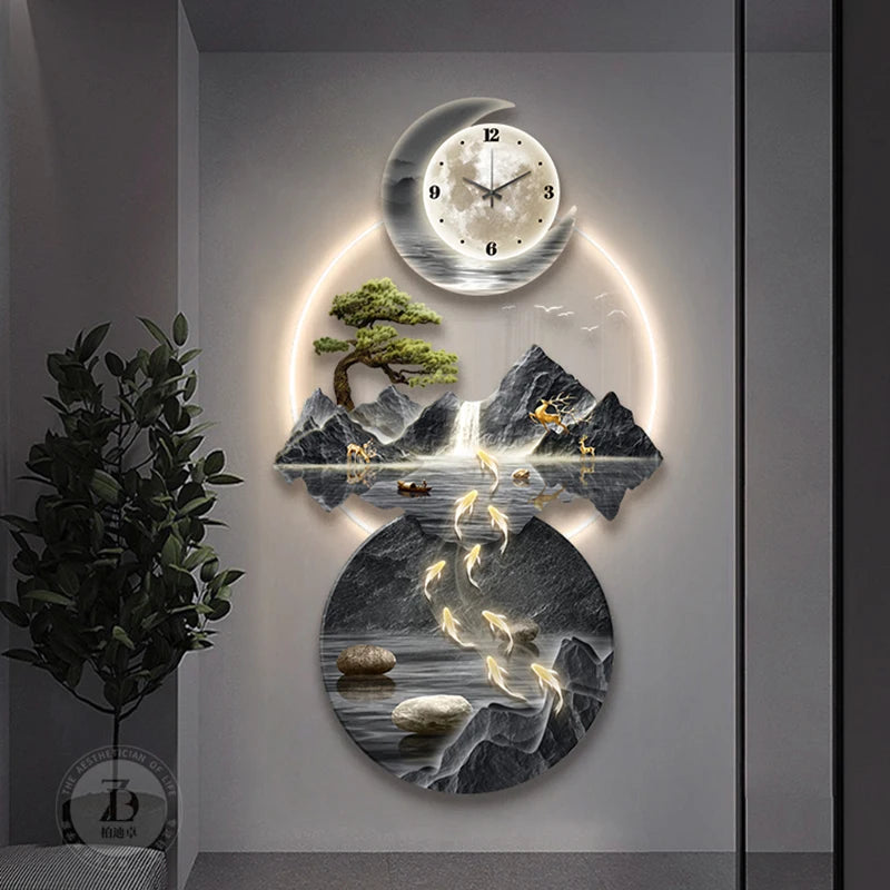 Art Mural Wall Clocks Luxury Large Aesthetic Design Creative Wall Watch Minimalist Fashion Nordic Reloj Pared Home Decoration