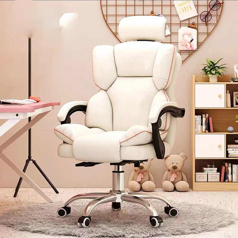 Gaming Computer Ofice Chair Rolling Bedroom Leather Modern Ofice Chair Armchair Executive Comfy Sillas De Gamer Furniture