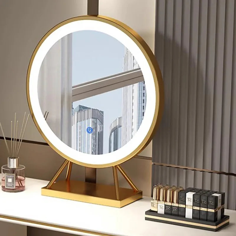 Mirror LED Makeup Dressing Table Women Bedroom Comfortable Dressing Table Light European Tocadores De Maquillaje Decoration