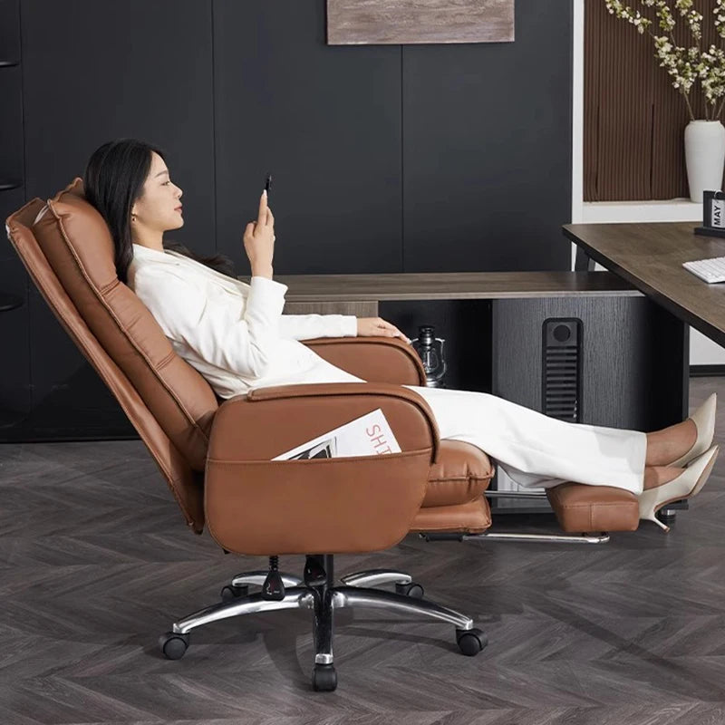 Computer Recliner Office Chair Boss Lounge Ergonomic Office Chairs Swivel Comfy Cadeiras De Escritorio Office Furniture WKOC