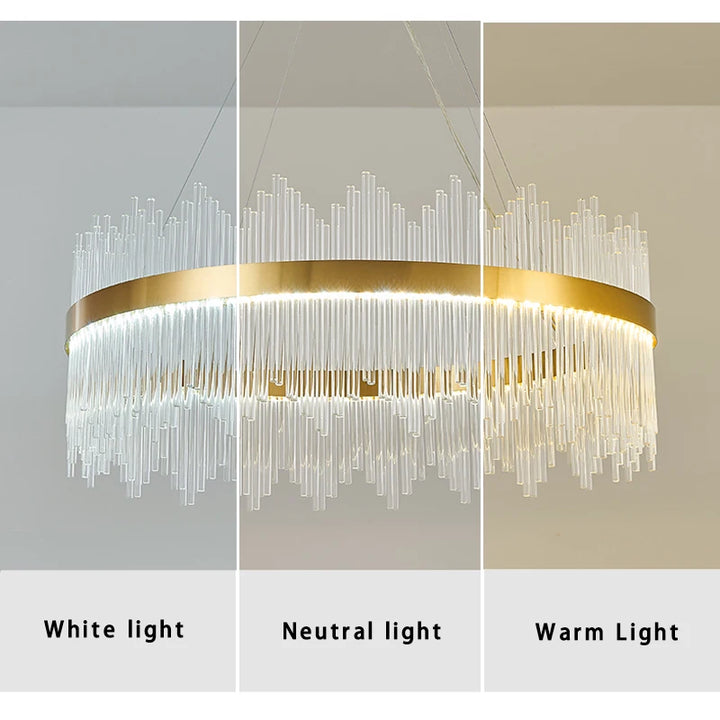 Modern LED Crystal Glass Chandelier Ceiling Lamp Living Room Bedroom Dining Room Bar Crystal Chandelier Lnterior Crystal Lightin