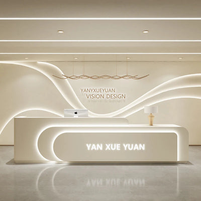 Luxury Reception Desk Office Beauty Salon Conference Modern Cabinet Front Desk Customized Log Comptoir Caisse Bar Furniture