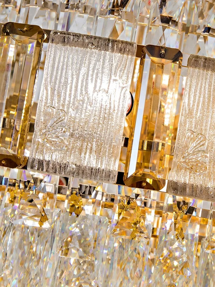 Chandelier Crystal Luxury Large Gold Nordic Home Decoration Led High-end Hanging Lamp Cristal Lustres for Staircase Villa Duplex