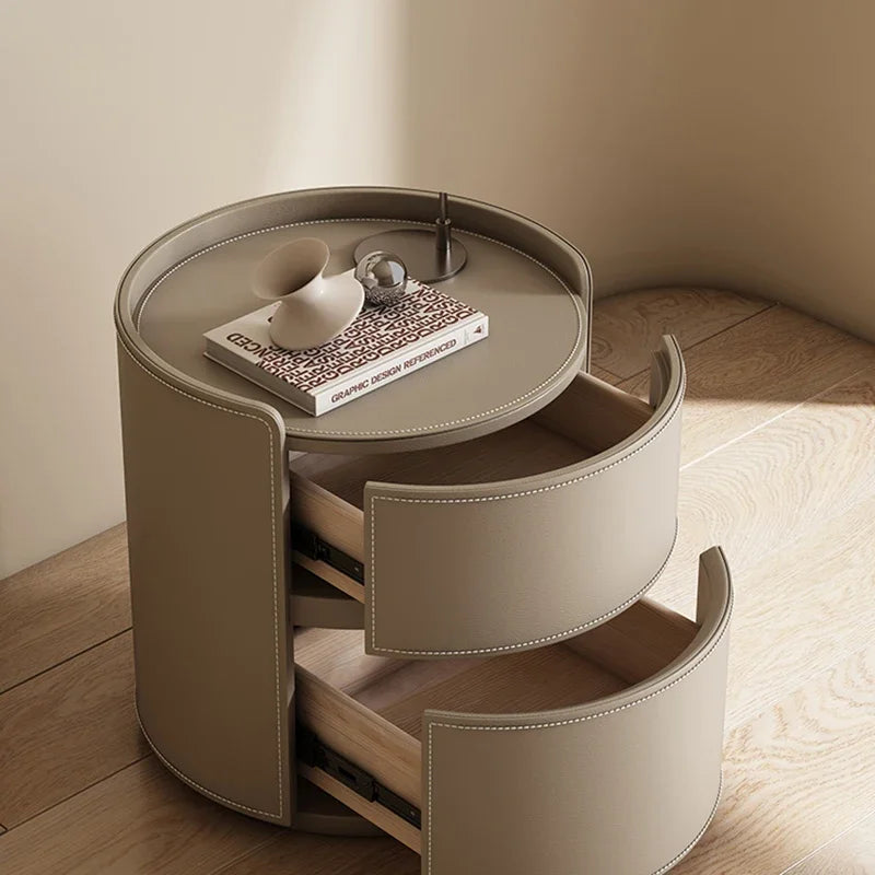 Storage Cabinet Bedside Table Drawers Round Comfortable Nordic Modern Nightstands Bedroom Szafka Nocna Bedroom Furniture 50MQNS