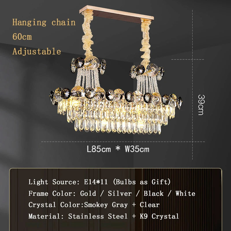 Large Luxury Chandeliers for Staircase Designer Big Crystal Hanging Lamps for Ceiling Modern Home Decor Stair Lighting Lustre