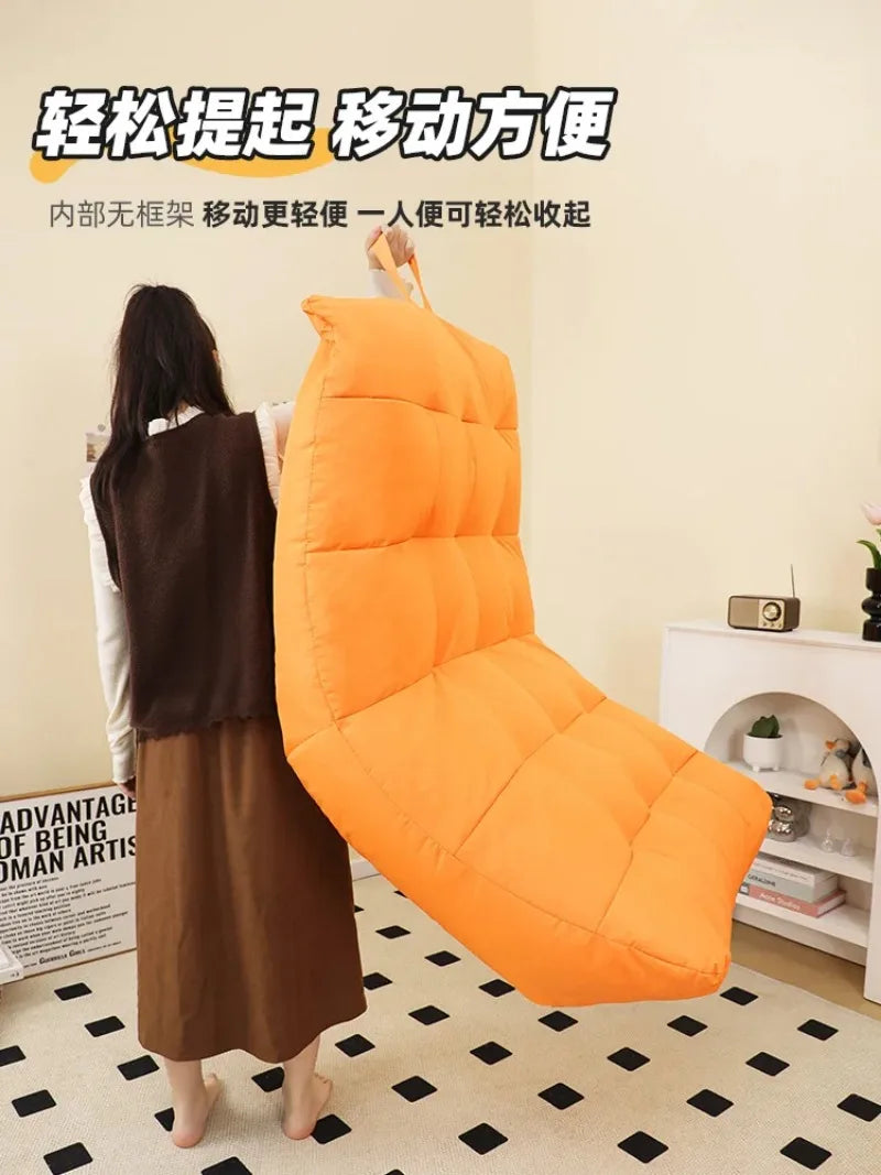 Lazy sofa Bean Bag Sofas can lie sleep leisure chair half moon bedroom small sofa tatami chair small apartment beanbag Furniture