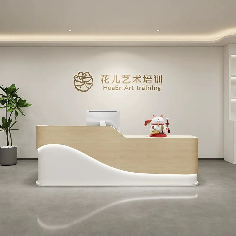 Minimalist Beauty Salon Cashier Clothing Store Hair Salon Front Company Reception Desk Mostrador Negocio Beauty Salon Furniture