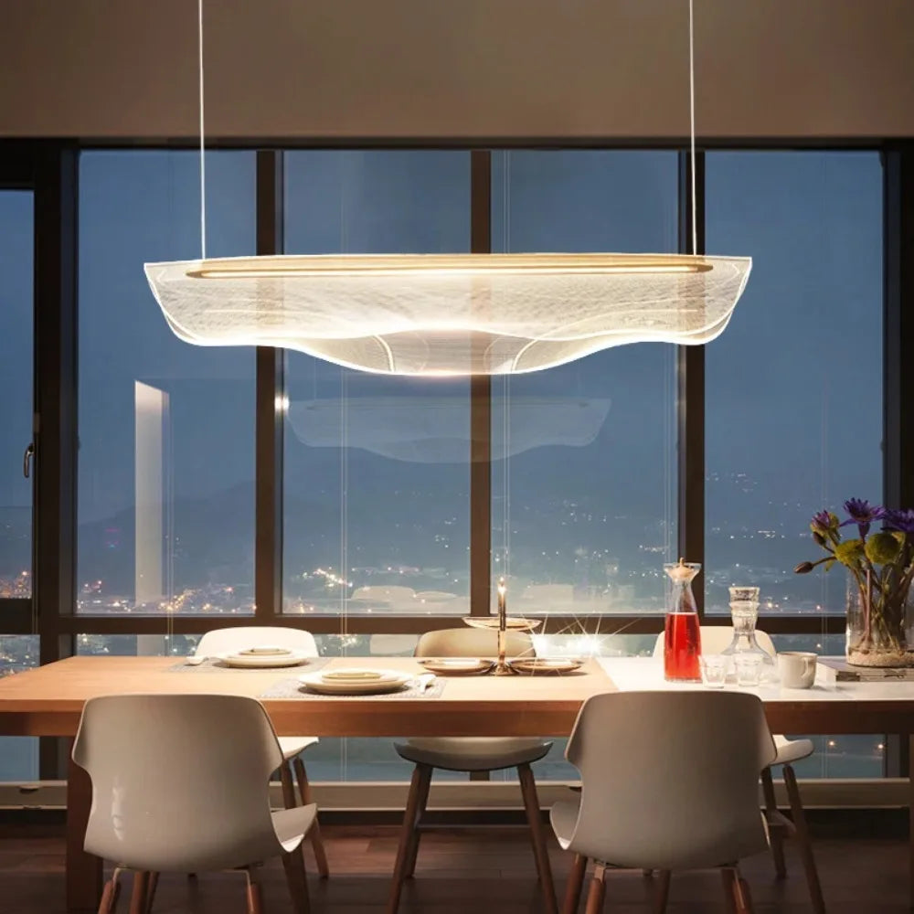 Nordic LED Ceiling Chandelier for Dining Table Restaurant Office Front Desk Modern Creative Acrylic Pendant Lamp Indoor Lighting