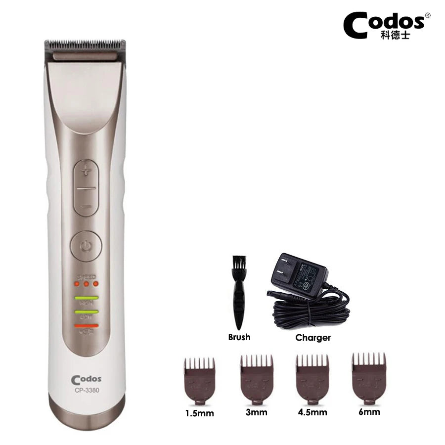 Codos CP3380 Pet Clipper Professional Electric Dog Grooming Haircut Cat Shaver Machine Steel Cutter Rechargeable Dog Clipper