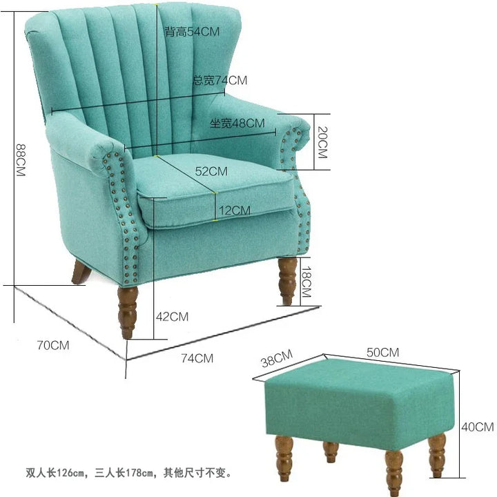 Single Luxury Living Room Sofas Small Mid Century European Living Room Sofas Cloud Couch Muebles Hogar Home Furniture YN50LRS